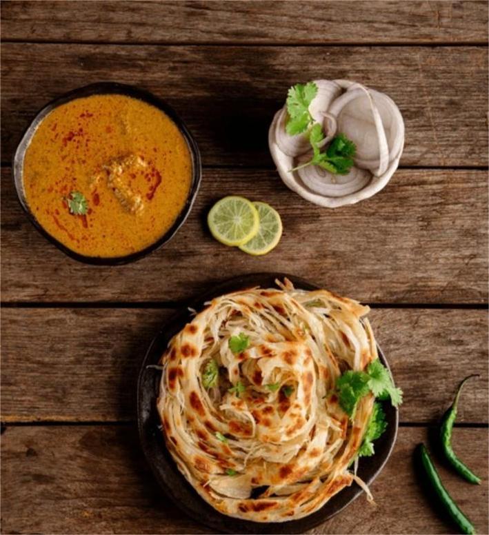 Parotta (2 pcs)- with non veg salna (12 oz)